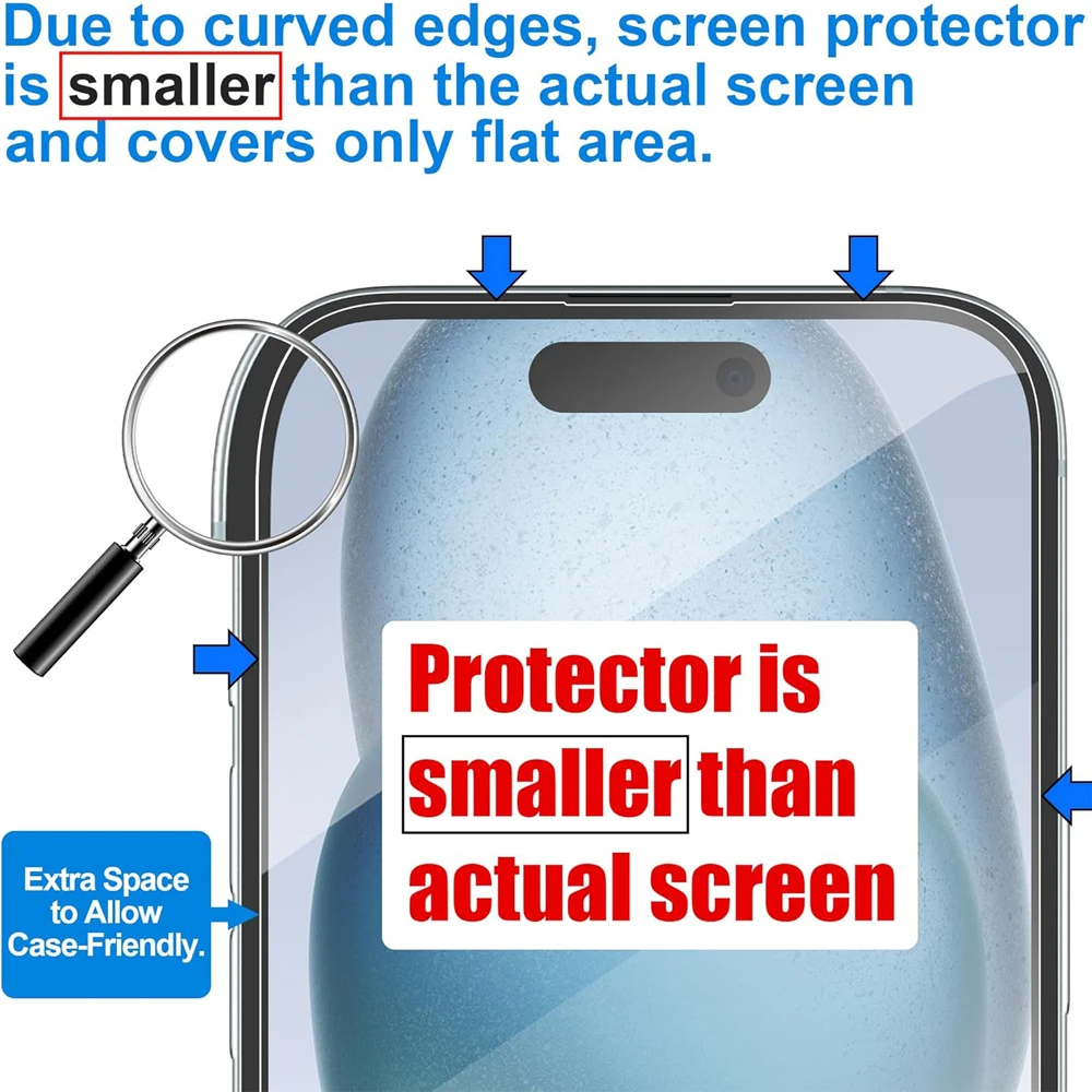 Clear Glass Film For iPhone 17 16 15 Pro Max Screen Protector For iPhone 11 12 13 14 15 Pro Tempered Glass iPhone13 Mini 16 Plus thumbnail 4