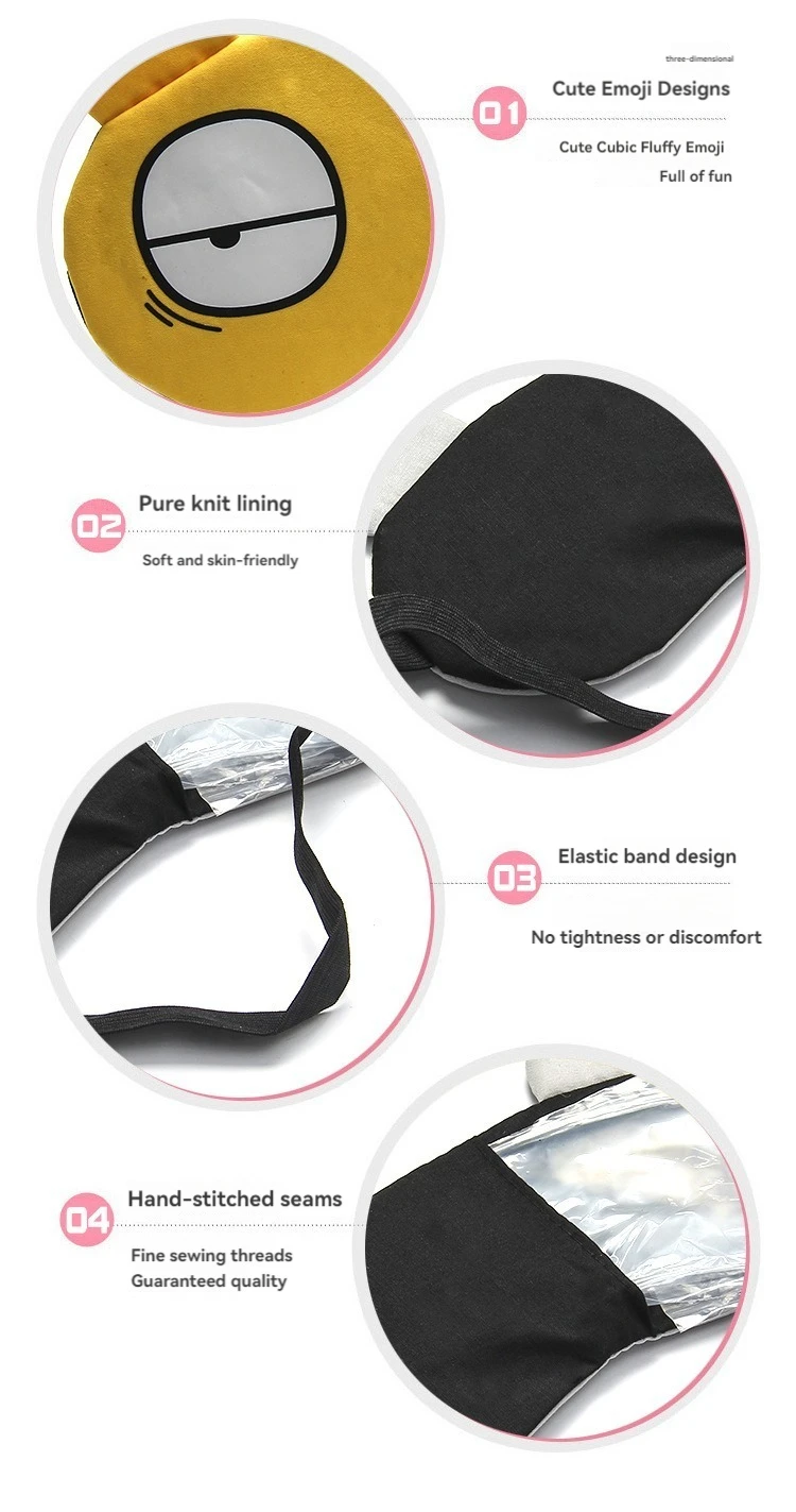 2024 New Sleep Eye Mask Plush Eye Cover Kids Sleeping Mask Winter Cartoon Travel Rest Eye band Blindfolds Sleep Aid Eyepatch thumbnail 6