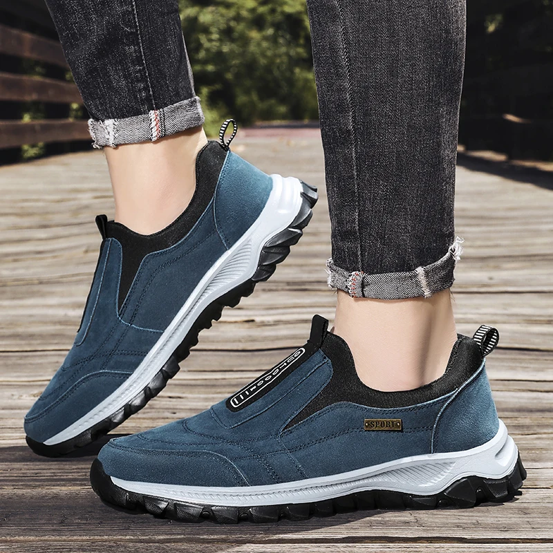 Men's non-slip casual sports shoes wear-resistant hiking shoes Outdoor 2025 fashion comfortable flat walking shoes for men thumbnail 6