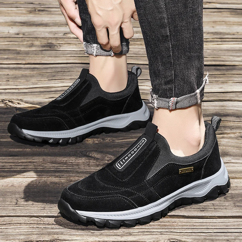 Men's non-slip casual sports shoes wear-resistant hiking shoes Outdoor 2025 fashion comfortable flat walking shoes for men thumbnail 5