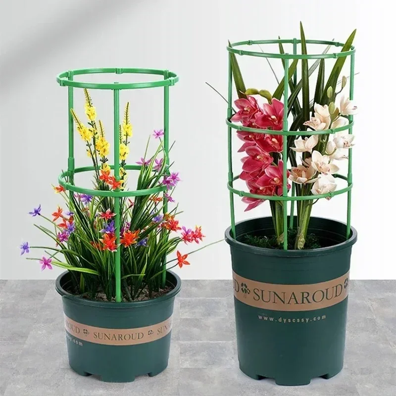 Tomato Cages Trellis Plastic Column Vine Plant Bracket Potted Flower Plant Support Pile Stackable Tomato Tower Plant Cage thumbnail 2