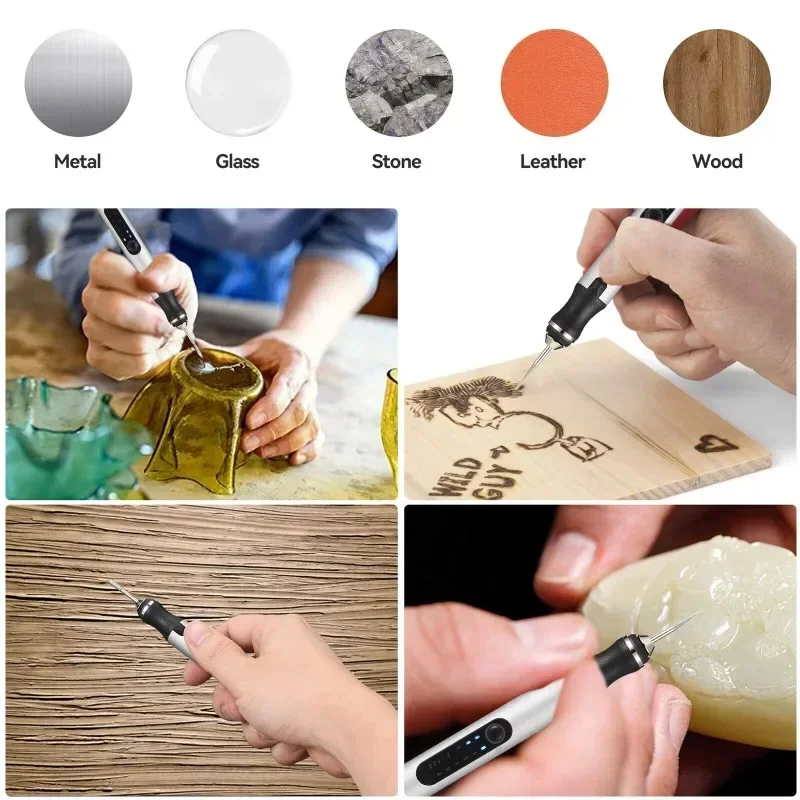 Electric Engraving Pen Etching Craft Tools Machine Engraver Mini Set DIY for Metal Glass Wood Carving thumbnail 4