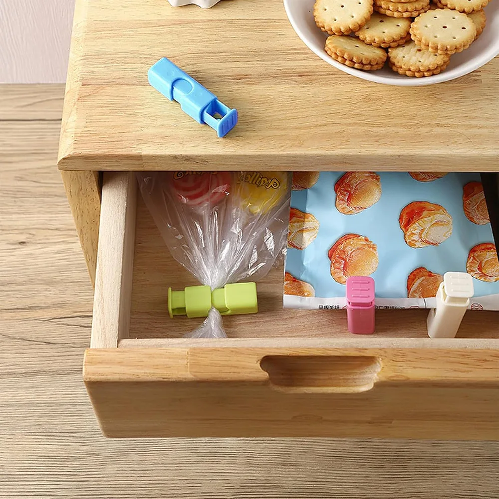 60-1Pcs Food Sealing Clips Bread Storage Bag Clips For Snack Wrap Bags Spring Clamp Reusable Kitchen Organization Sealing Clamp thumbnail 5