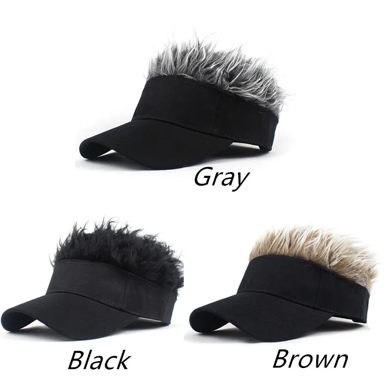 Unisex Spiked Hairs Wig Hat With Spiked Wigs Outdoor Sunshade Baseball Cap Sunhat Fancy Performance Casual Hip-Hop Dance Visor thumbnail 2