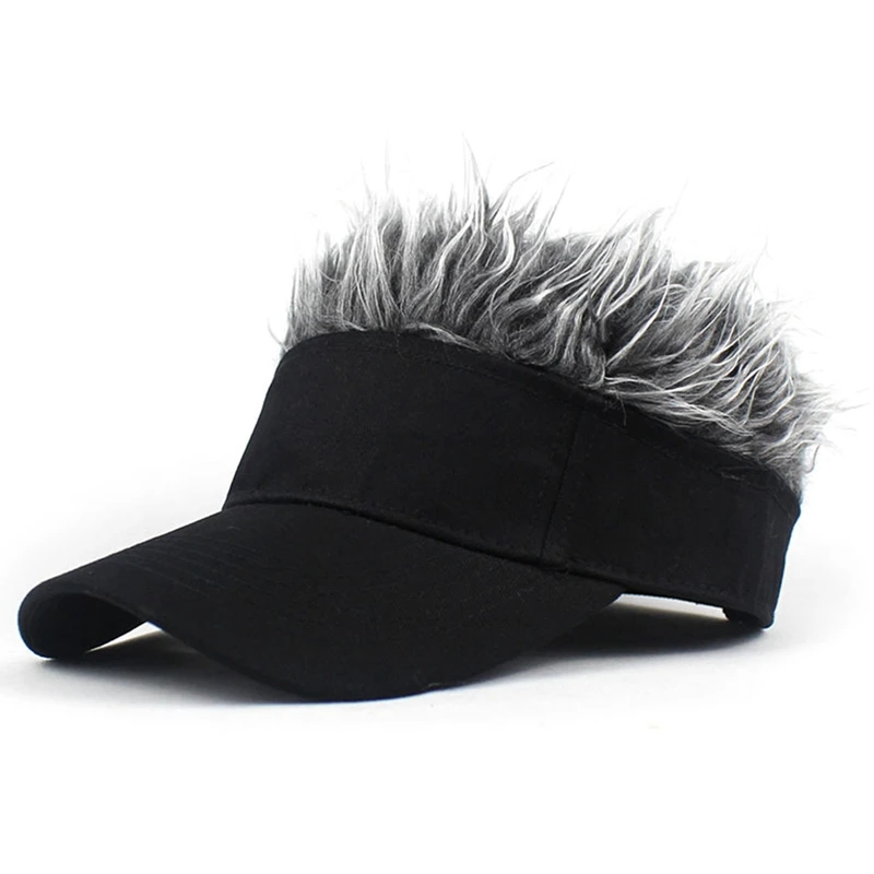 Unisex Spiked Hairs Wig Hat With Spiked Wigs Outdoor Sunshade Baseball Cap Sunhat Fancy Performance Casual Hip-Hop Dance Visor thumbnail 4