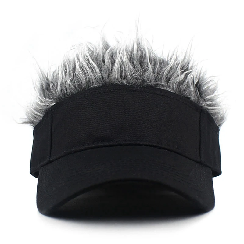 Unisex Spiked Hairs Wig Hat With Spiked Wigs Outdoor Sunshade Baseball Cap Sunhat Fancy Performance Casual Hip-Hop Dance Visor thumbnail 3