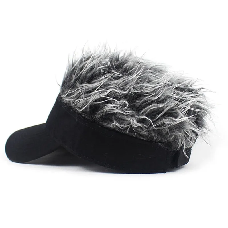 Unisex Spiked Hairs Wig Hat With Spiked Wigs Outdoor Sunshade Baseball Cap Sunhat Fancy Performance Casual Hip-Hop Dance Visor thumbnail 5