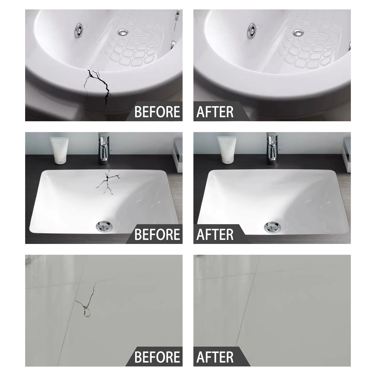 30/100g Tile Repair Agent AB Adhesive Ceramic Repair Glue Marble Floor Tile Toilet Washbasin Repair Glue Crack Repair Caulk Glue thumbnail 4