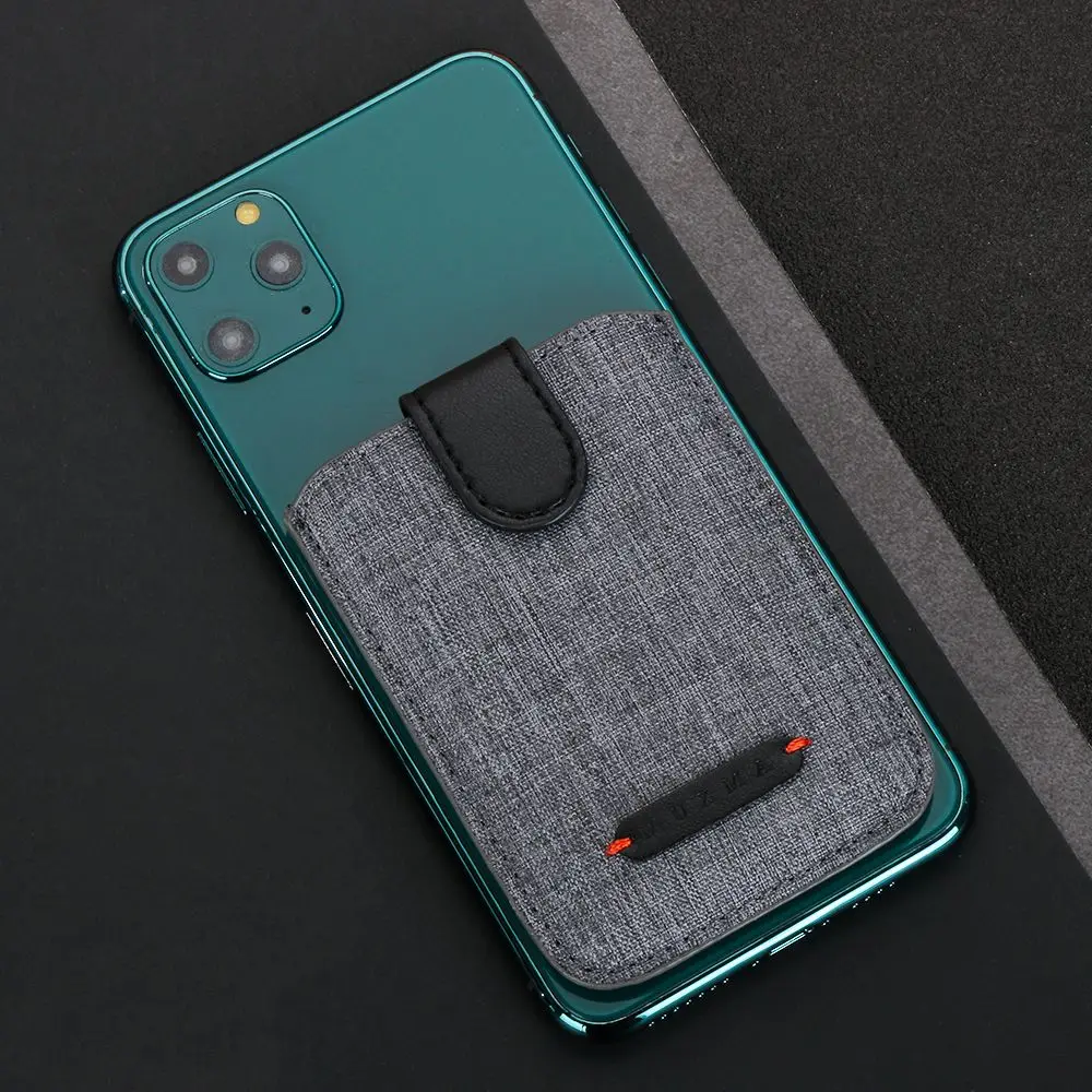 Universal RFID Blocking 5 Pull Credit Card Holder Cell Phone Wallet Case Stick Adhesive thumbnail 3