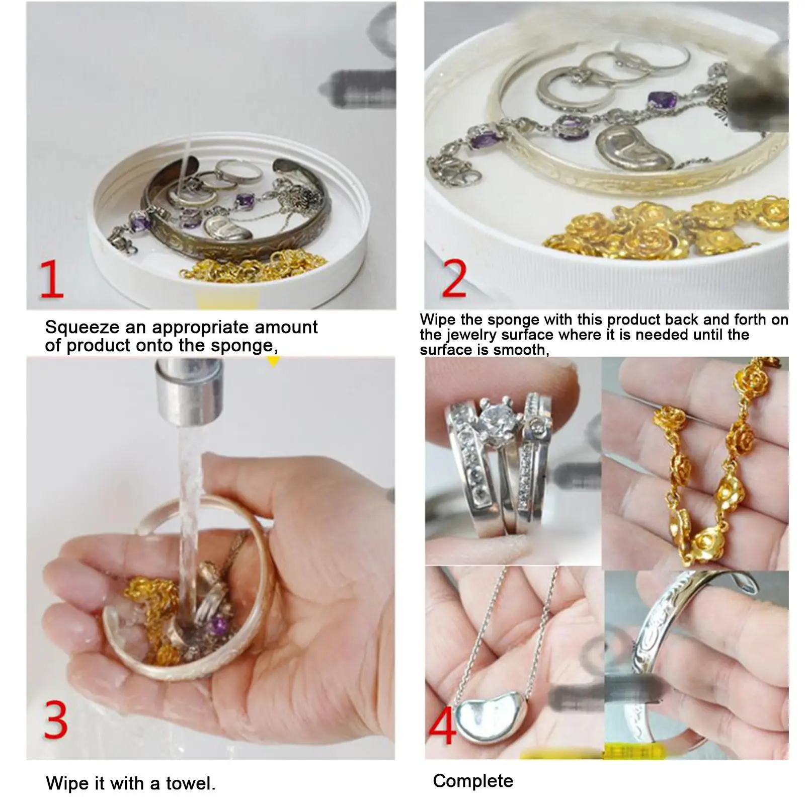 Jewelry Cleaner Cleaning Solution Tarnish Remover Stain-free Smooth Diamonds Gold Jewelry Clean Liquid Polishing Spray Kits thumbnail 5