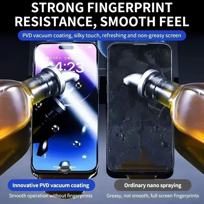Oleophobic Coating Dust Free Easy Installation Screen Protector For iPhone 14 11 13 12 15 Pro Max Mini XS X XR 17 16 Plus Glass thumbnail 5