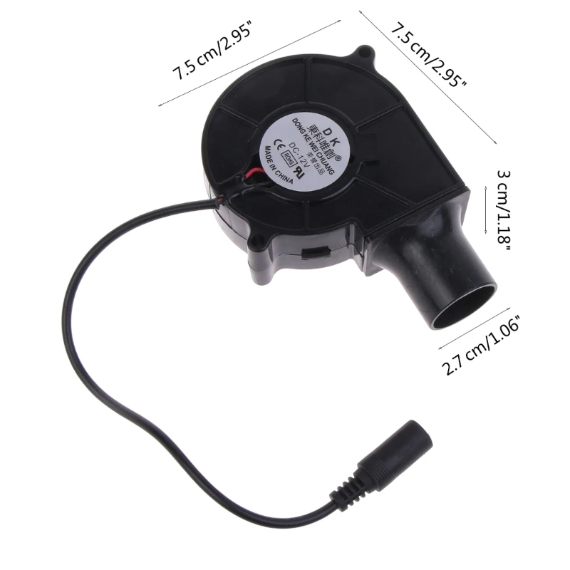 US/EU Plug BBQ Fan Air Blower 12V Large 110V 220V Powered Fan Variable Speed Controller Barbecue Tool thumbnail 6