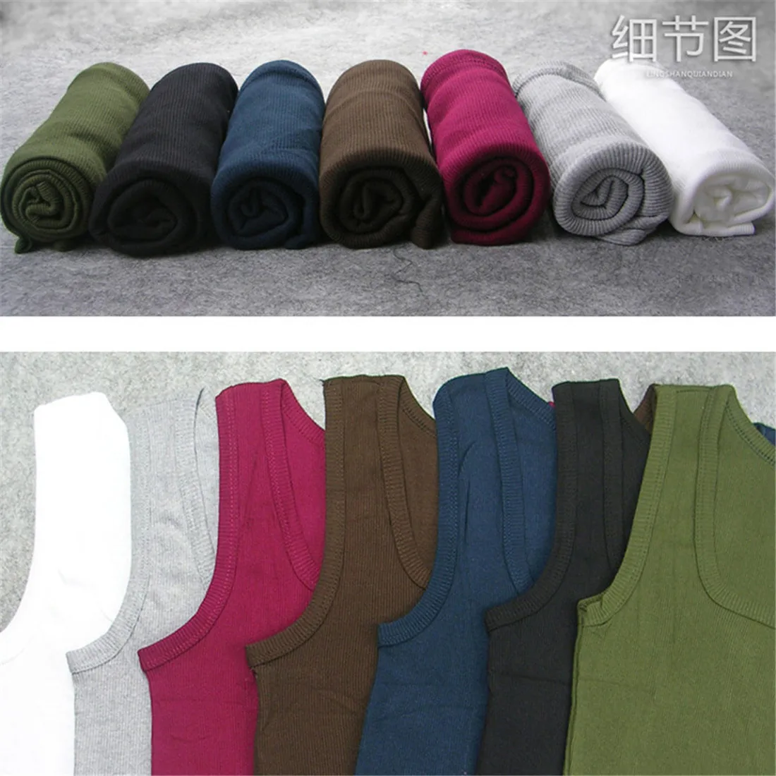 2024 New Men's Pure Cotton Tight Vest Casual Sports Tank Tops Middle-aged Sleeveless Basic Tops Quick Drying Bodybuilding Vest thumbnail 4