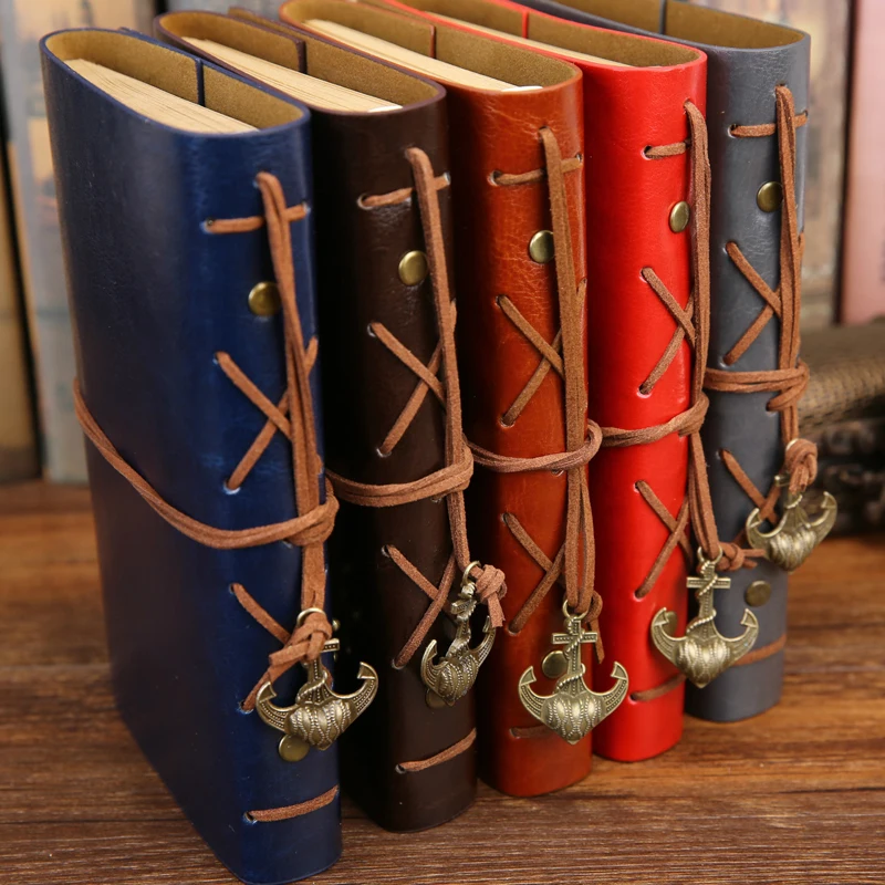 Retro Notebook Traveler Diary Vintage Soft Cover Spiral Replaceable Kraft Paper Inner Notebooks & Notepads Journal Supplies thumbnail 5