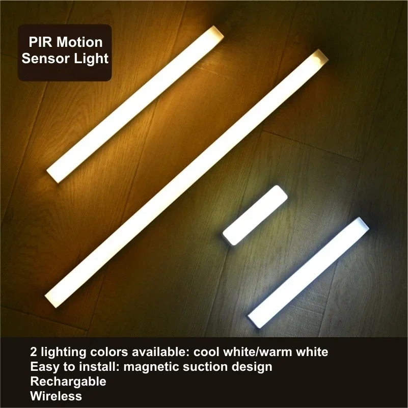 PIR Motion Sensor Portable Rechargeable Led Lamp Portable Indoor Lighting USB Lamps Lights Battery Light thumbnail 2