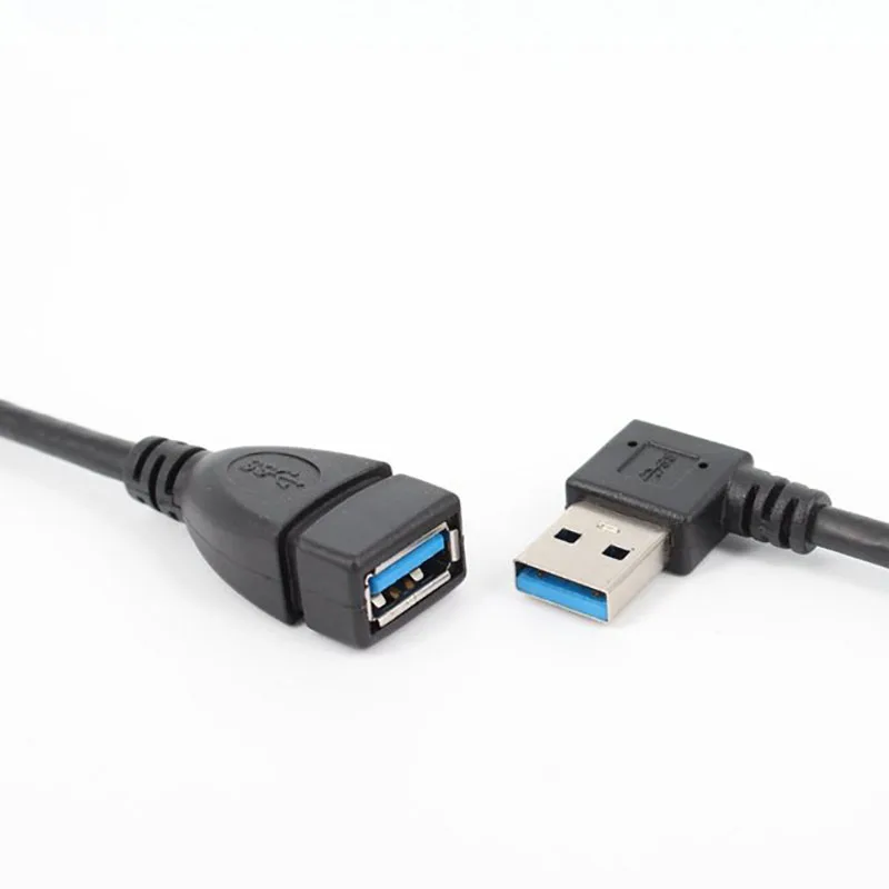 USB 3.0 Right / Left /Up/Down Angle 90 Degree Extension Cable Male To Female Adapter Cord USB Cables Extension Cord thumbnail 5