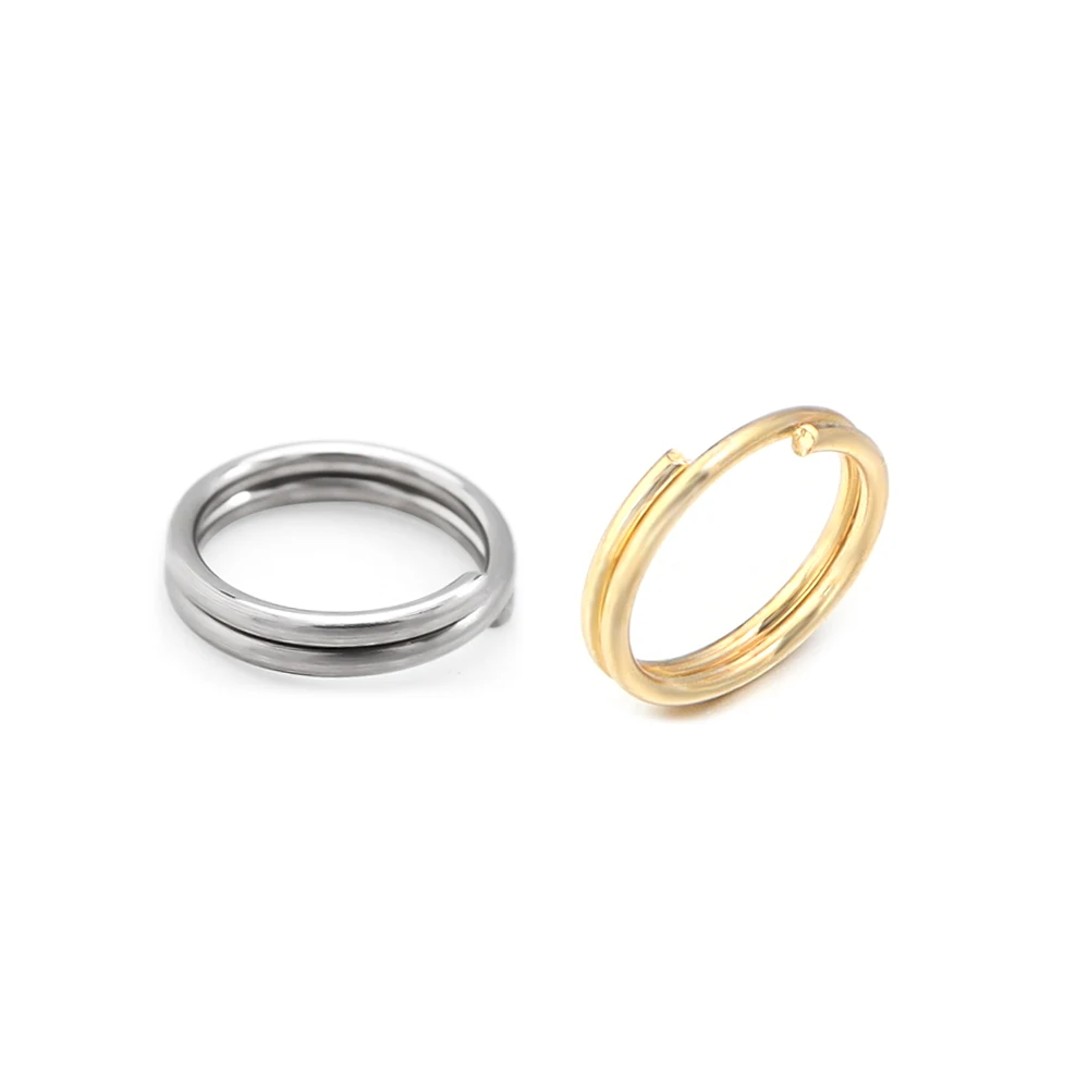 100pcs/Lot Gold Color Stainless steel Jump Ring for Jewelry Making Double Loops Split Rings Connectors DIY Necklace Bracelet thumbnail 4