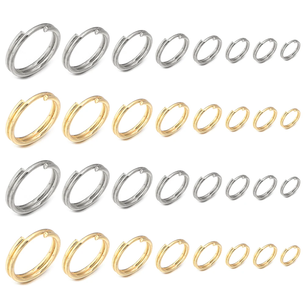 100pcs/Lot Gold Color Stainless steel Jump Ring for Jewelry Making Double Loops Split Rings Connectors DIY Necklace Bracelet thumbnail 6