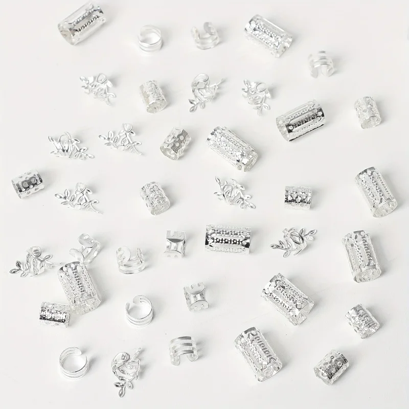 40pcs Dreadlock Hair Rings Adjustable Cuffs Clip Hair Braids Dirty Braids Bead Hairpin hair accessories Headwear for women Girls thumbnail 3