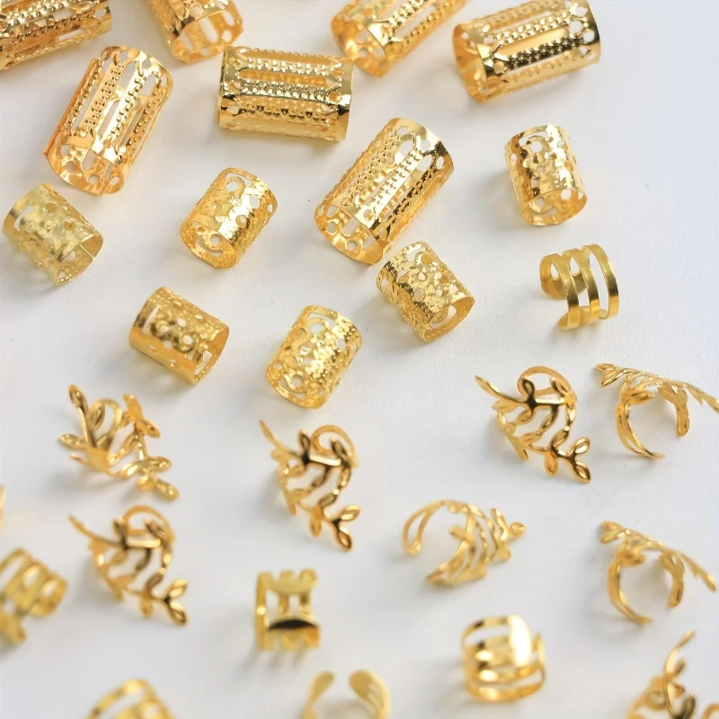 40pcs Dreadlock Hair Rings Adjustable Cuffs Clip Hair Braids Dirty Braids Bead Hairpin hair accessories Headwear for women Girls thumbnail 5