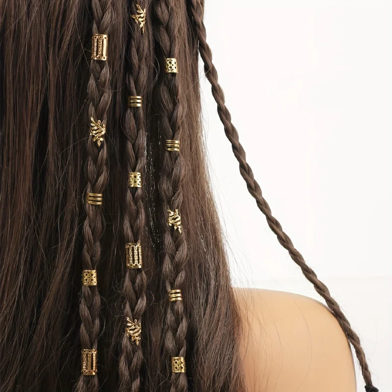 40pcs Dreadlock Hair Rings Adjustable Cuffs Clip Hair Braids Dirty Braids Bead Hairpin hair accessories Headwear for women Girls