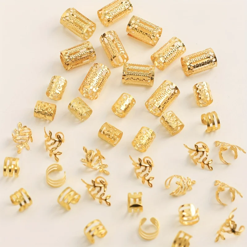40pcs Dreadlock Hair Rings Adjustable Cuffs Clip Hair Braids Dirty Braids Bead Hairpin hair accessories Headwear for women Girls thumbnail 4