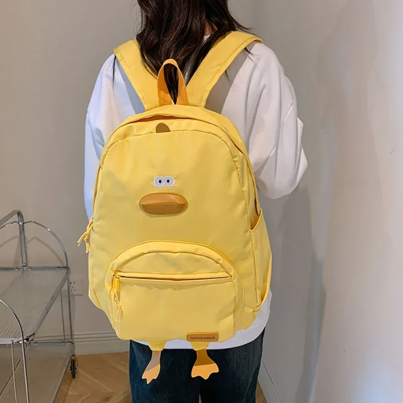 New Cartoon Duck Backpack Designer Cute Travel Bag Female College Student Versatile Korean Edition Girls' School Bag рюкзак thumbnail 3