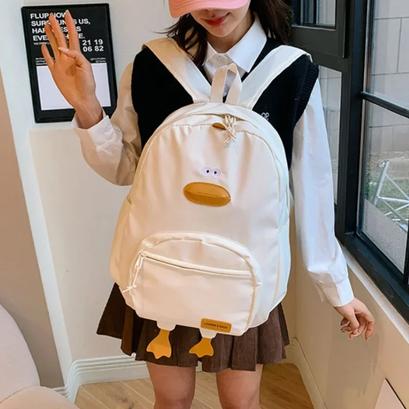 New Cartoon Duck Backpack Designer Cute Travel Bag Female College Student Versatile Korean Edition Girls' School Bag рюкзак thumbnail 2