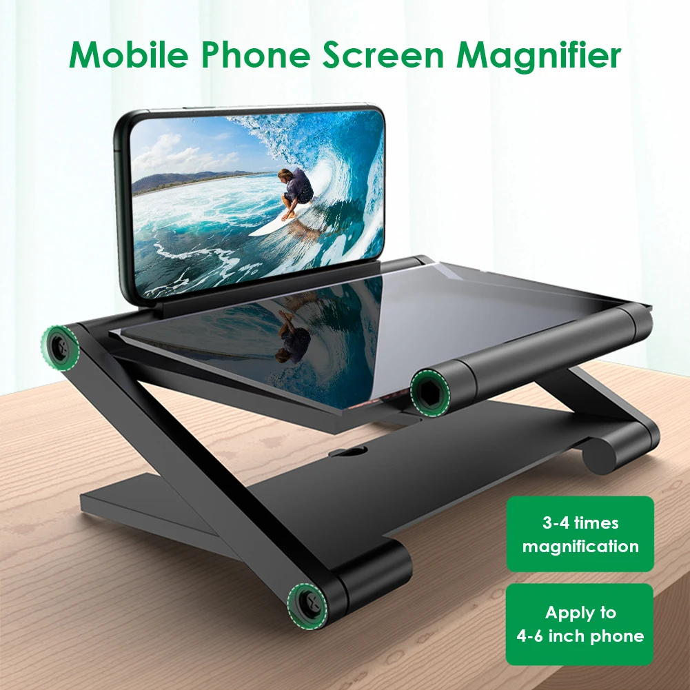 8 inch 3D Phone Screen Amplifier Mobile Cinema Display Enlarged Magnifier HD Video Amplifier Phone Stand Dropshipping thumbnail 2