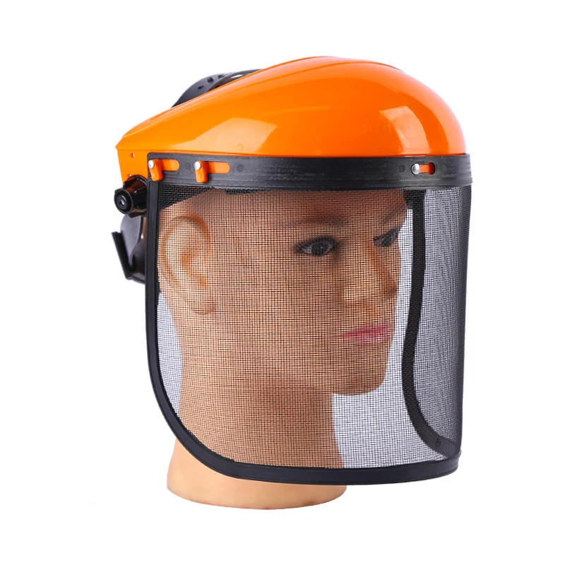 1PC Garden Grass Trimmer Safety Helmet Hat with Full Face Mesh Protective Mask for Logging Brush Cutter Forestry Protection thumbnail 5