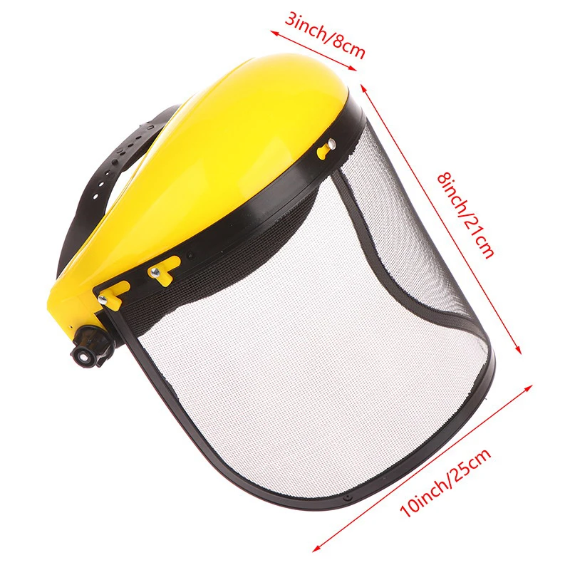 1PC Garden Grass Trimmer Safety Helmet Hat with Full Face Mesh Protective Mask for Logging Brush Cutter Forestry Protection thumbnail 6