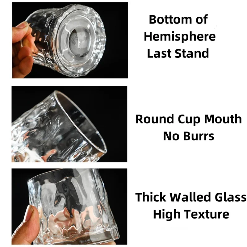 200ML Whiskey Glasses Cup Novelty Rotatable Arware Old Fashioned Wine Glass with Wooden Base for Juice Tea Bar Drinking Tools thumbnail 5