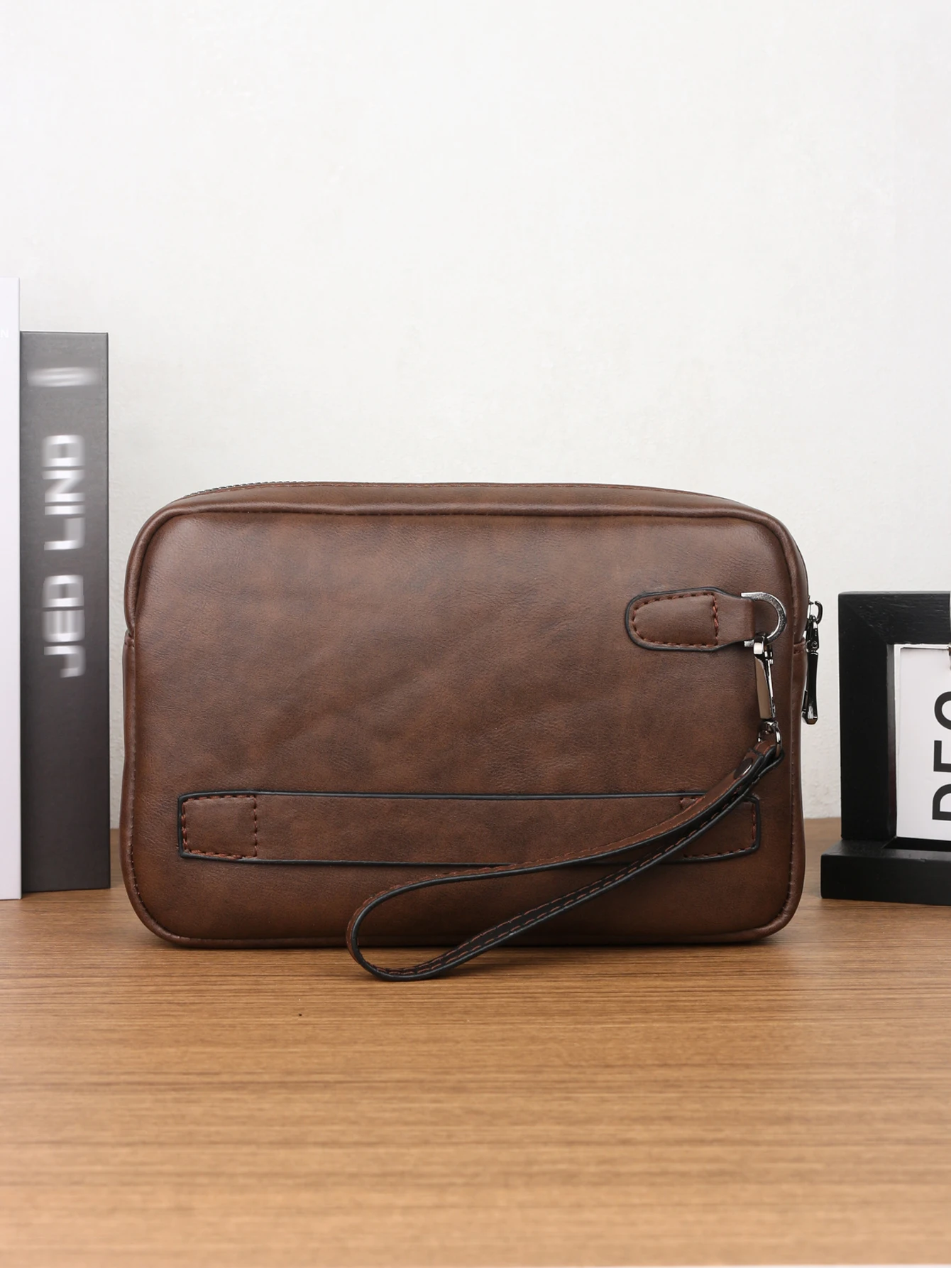 Minimalist Retro Handbag Fashion Business Casual Portable Large Capacity Multifunctional Wristlet Clutch Bag Cell Phone Bag thumbnail 6