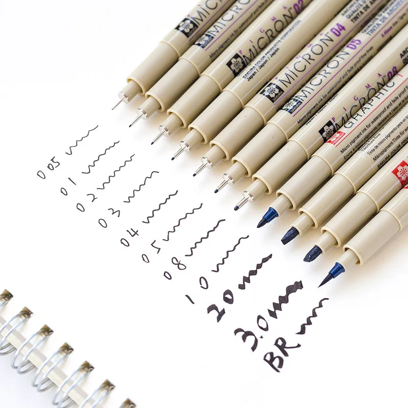 Sakura Liner Pen Set 1 Piece Waterproof Black Fineliner Micron Design Sketch Drawing Artist Markers for School Supplies thumbnail 2