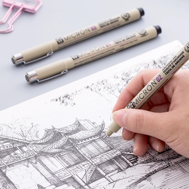 Sakura Liner Pen Set 1 Piece Waterproof Black Fineliner Micron Design Sketch Drawing Artist Markers for School Supplies thumbnail 3
