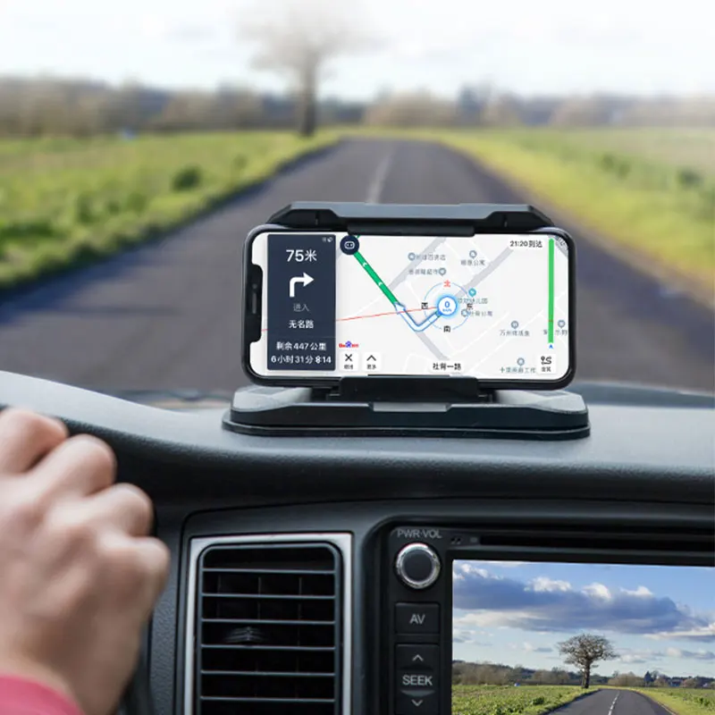 Truck Phone Mount Holder Sticky Suction Cup Universal Hud Design Shown Dashboard Cell Phone Bracket Support Rack thumbnail 3