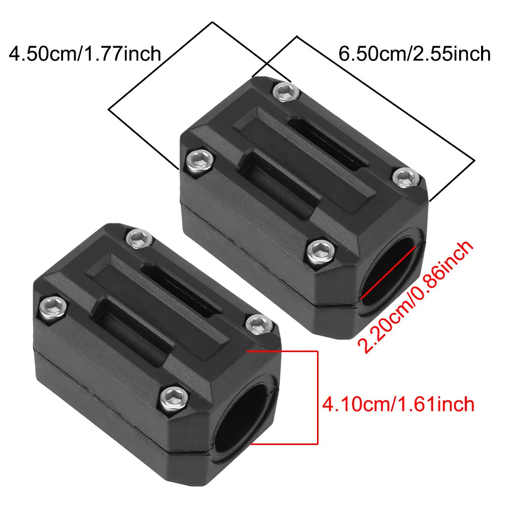Engine Bumper Guard Blocks Fit for 22/25/28mm for Honda Decorative Block Crash Bar Motorcycle Engine Guard Protector thumbnail 2