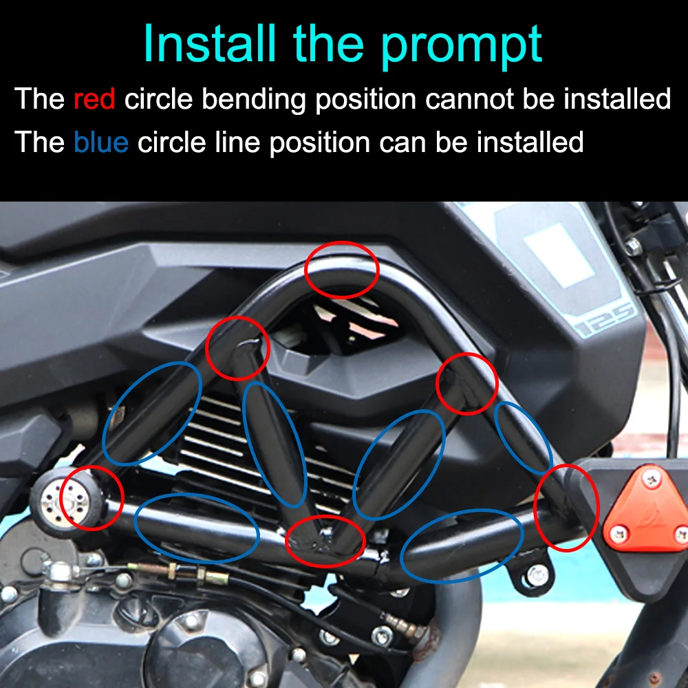 Engine Bumper Guard Blocks Fit for 22/25/28mm for Honda Decorative Block Crash Bar Motorcycle Engine Guard Protector thumbnail 6