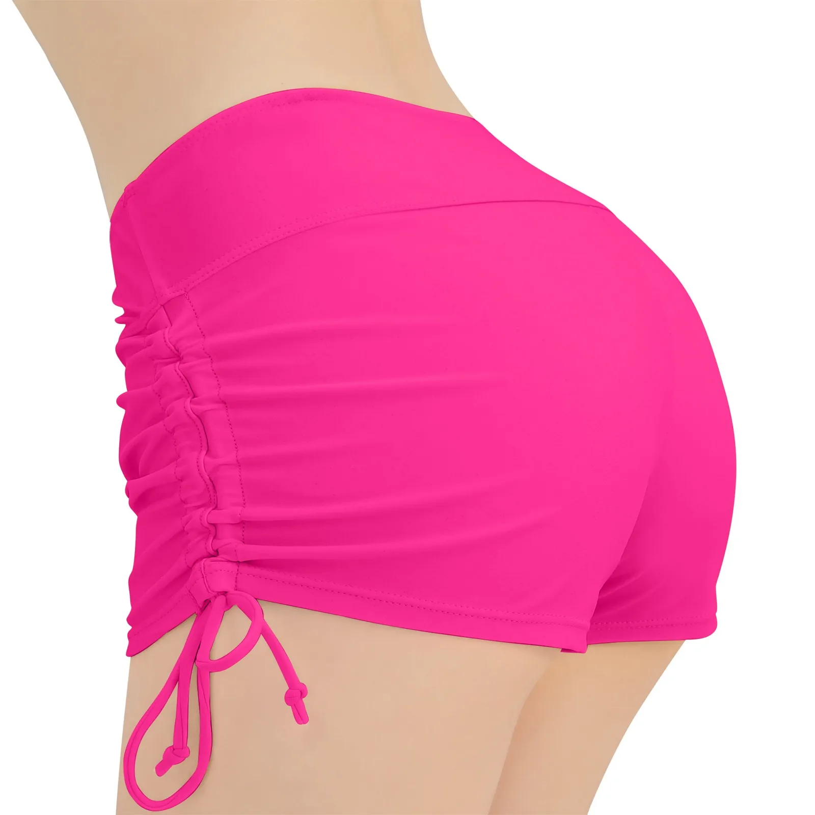 Women Swimsuit Panties Swimwear Beach Shorts High Waist Sides Adjustable Drawstring Stretch Sports Bathing Suit Tankini Bottoms thumbnail 4