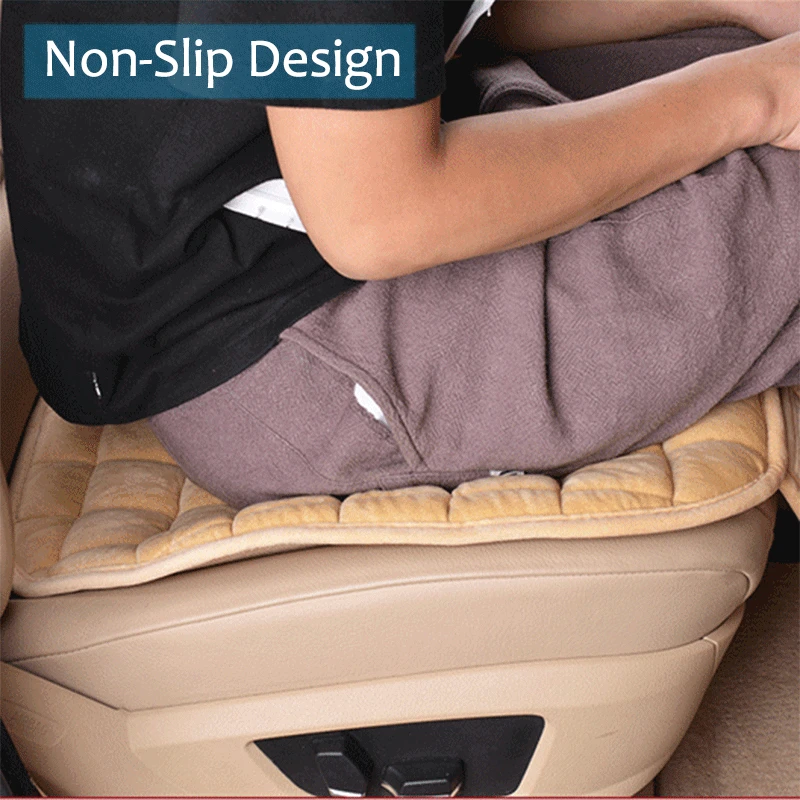 SEAMETAL Plush Car Seat Cover Ultra-Soft Car Seat Cushion Anti Slip Car Seat Protector Mat Universal for Sedan Suv Truck Pick-Up thumbnail 4