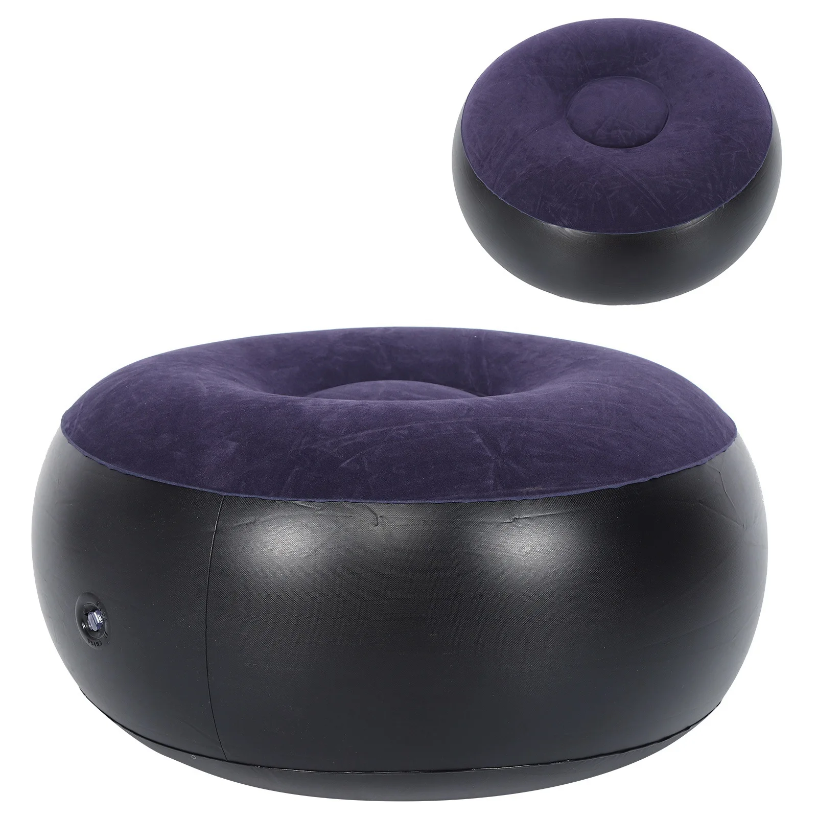 Camping Chair Inflatable Flocking Stool Portable Outdoor Camping Chair Inflatable Flocking Stool Footrest for Home Office Travel thumbnail 2