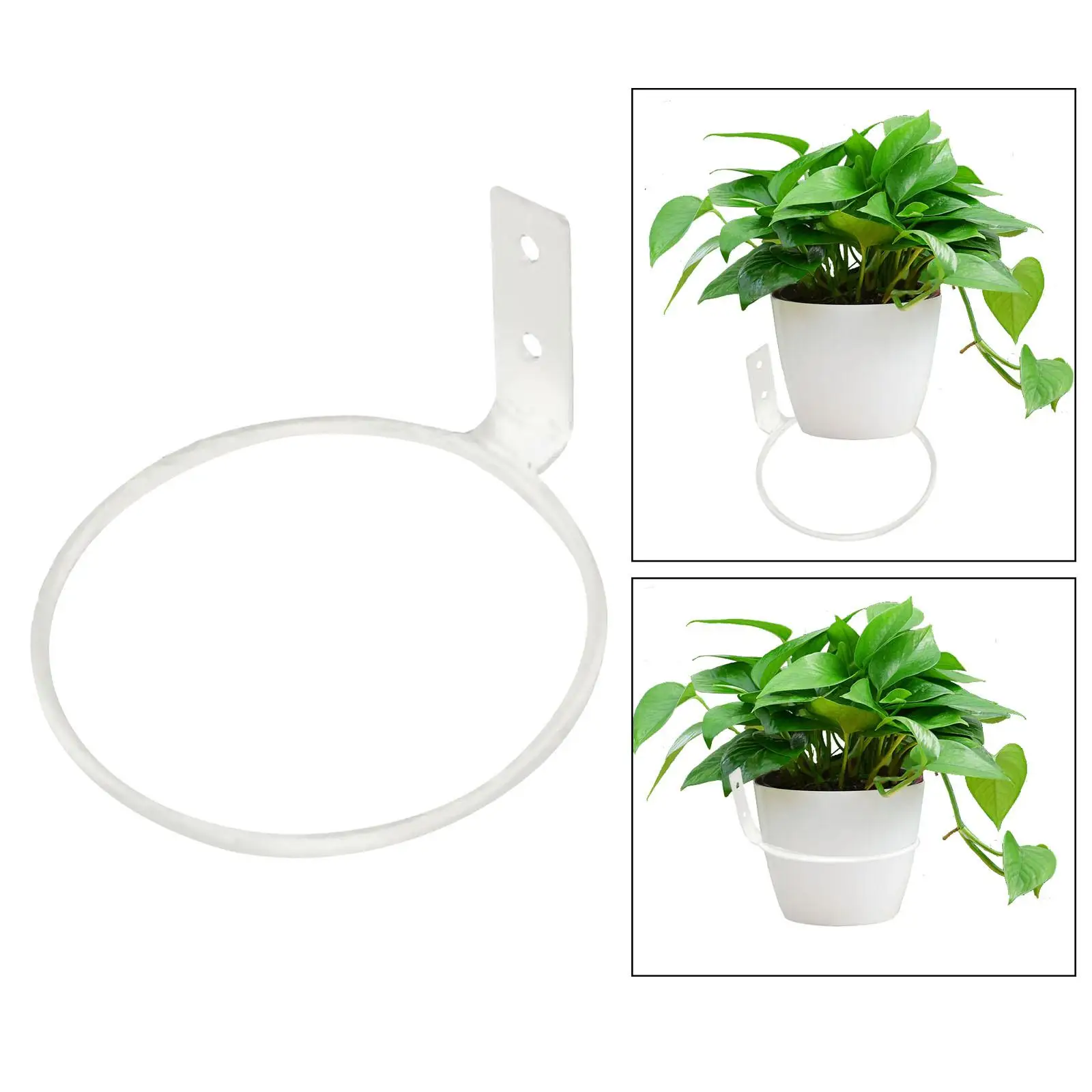 Plant Pot Ring Wall Bracket Modern Iron Wall Mount Hanging Plant Holder Plant Stand for Porches Indoor Outdoor Balcony Home thumbnail 4