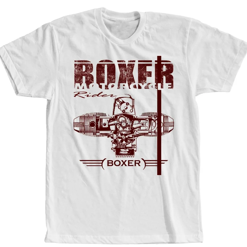 Boxer Motorcycle Engine Motorrad Racing T-Shirt Fashion Short-Sleeve Casual Tees Shirt Men Cotton Tshirt Streetwear Harajuku thumbnail 2