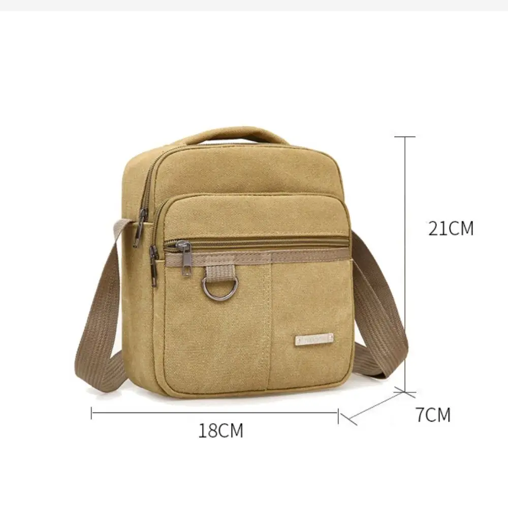 Men's Shoulder Bag Canvas Men's Sling Bag Messenger Shoulder Crossbody Bags Large Capacity Handbags Multifunctional thumbnail 6