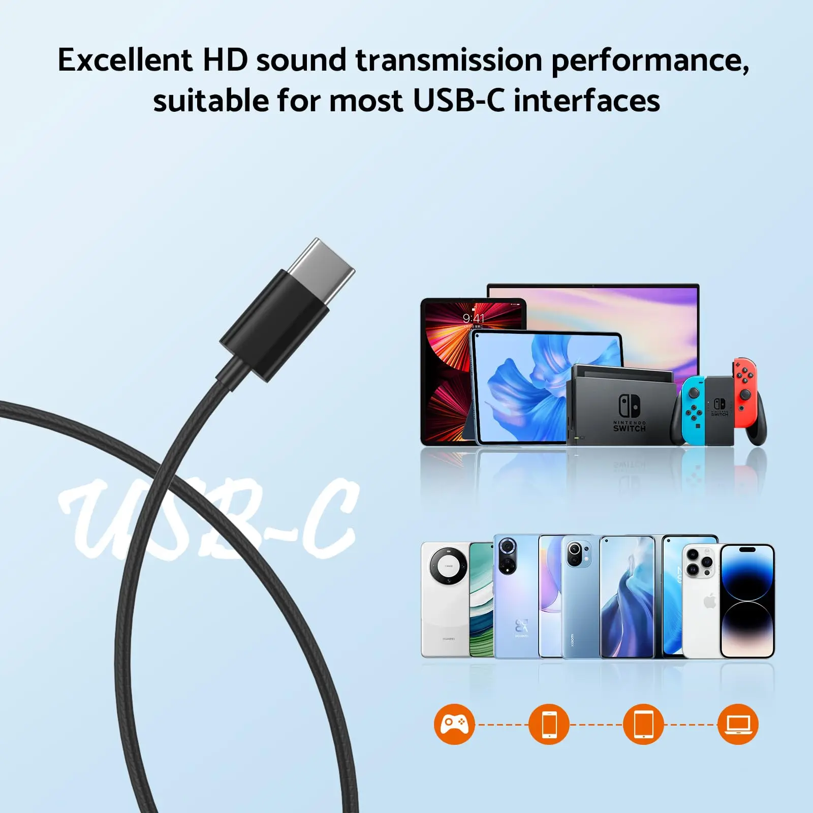 For Samsung Headphones HiFi Surround Sound In-ear USB Type C 3.5mm With wire control Wired Earplugs For Galaxy S24 S23 S22 Ultra thumbnail 5