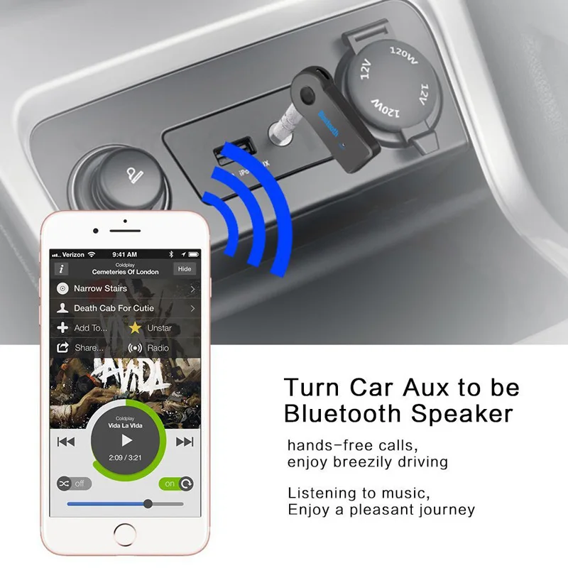 2 in 1 wireless Bluetooth 5.0 receiver 3.5mm jack for car music audio aux A2DP headphone transmitter adapter reciever handsfree thumbnail 2