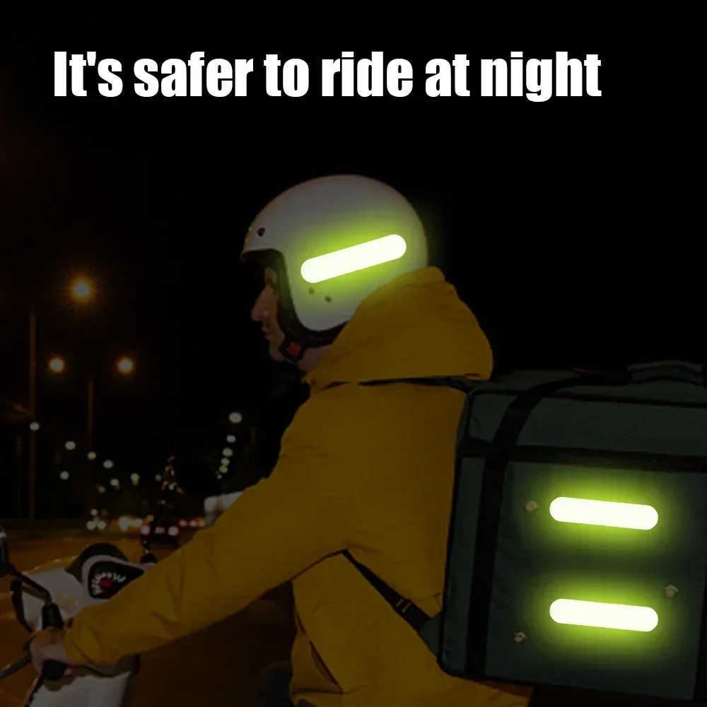 10-100Pcs Motorcycle Helmet Warning Reflective Stickers Night Safety Driving Decorative Strips Sticker Bicycle Moto Car Decals thumbnail 5