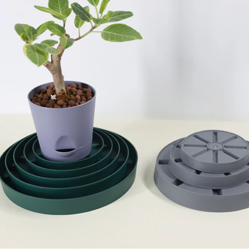 Breathable Pot Tray Round Movable Planter Pallet Outdoor Indoor Tree Flower Planter Stand Daily Use 153-227mm thumbnail 2