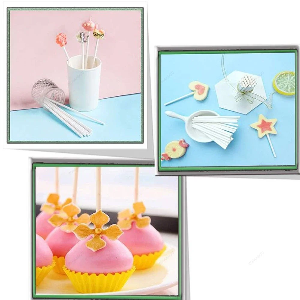 20-1500Pcs Paper Lollipop Sticks Solid Core White for Party Dining Chocolate Sugar Candy Lolly Pop Sucker sticks Cake Pop Stick thumbnail 6