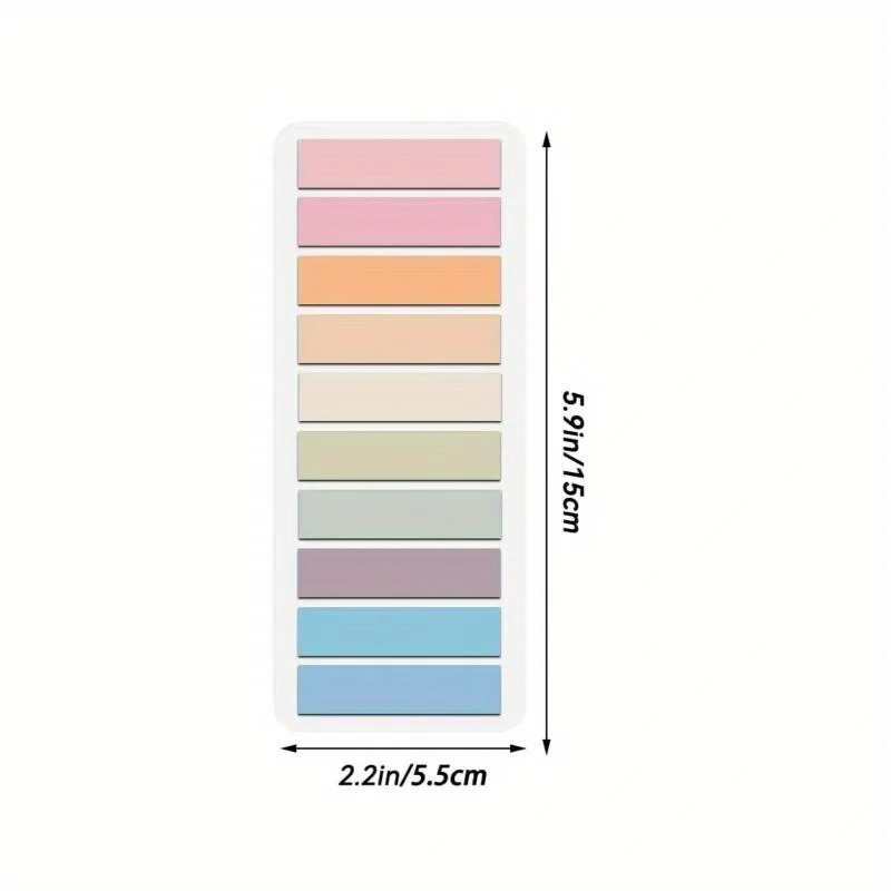 200 Sheets Morandi Transparent Fluorescent Index Tabs PET Arrow Flags Sticky Note for page Marker Planner Stickers Office thumbnail 4